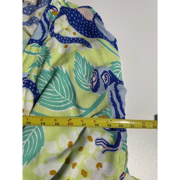Ellen Merchant Anthropologie Tie Front Kaftan Sz M L Tie Front Tropical Beach - Picture 8 of 10